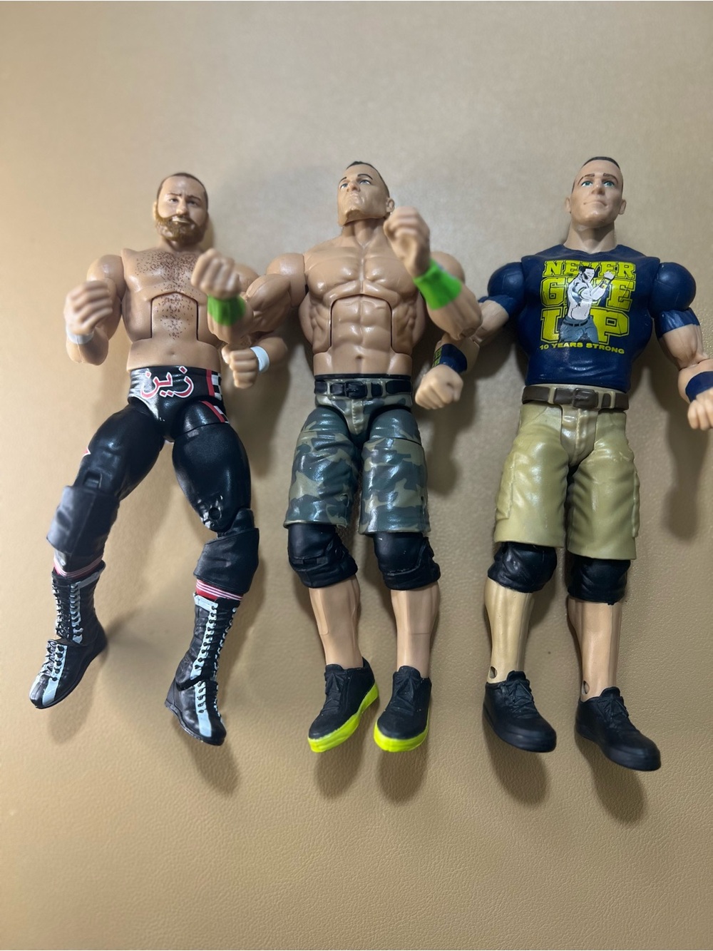 WWE MATTEL Lot Elite John Cena, Sami Zayn, Never Give Up John Cena,